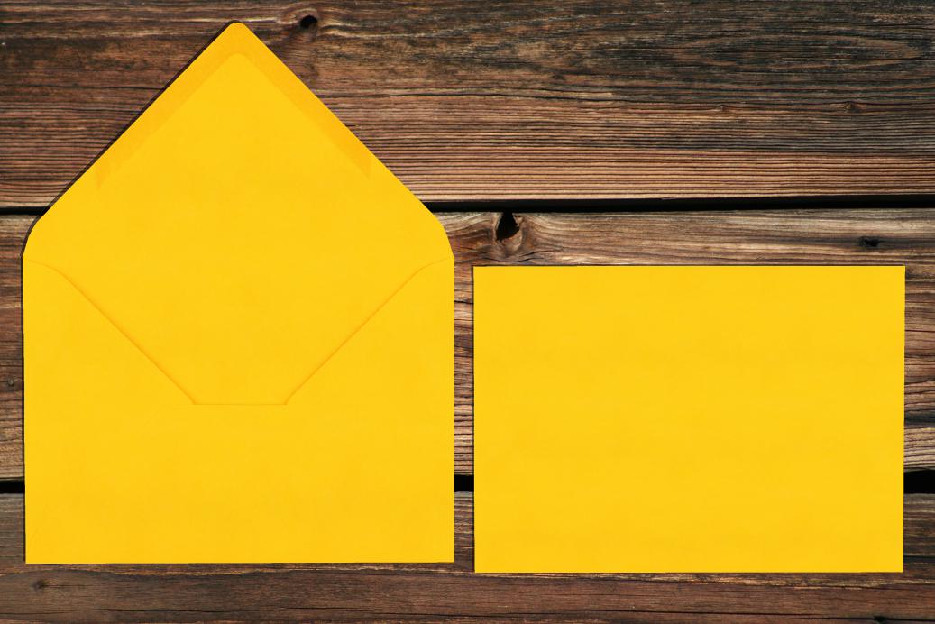 Briefhüllen 120x180 mm Nassklebend Butterblumengelb 120 g/qm